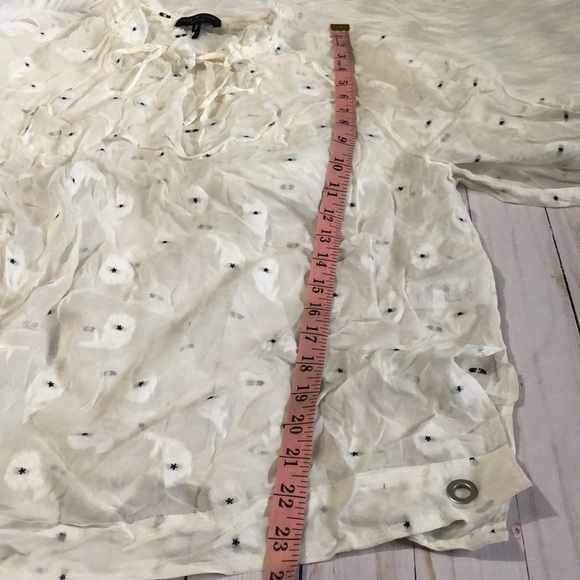 Rag & Bone Floral Print Mock Neck Blouse Medium - Picture 6 of 7